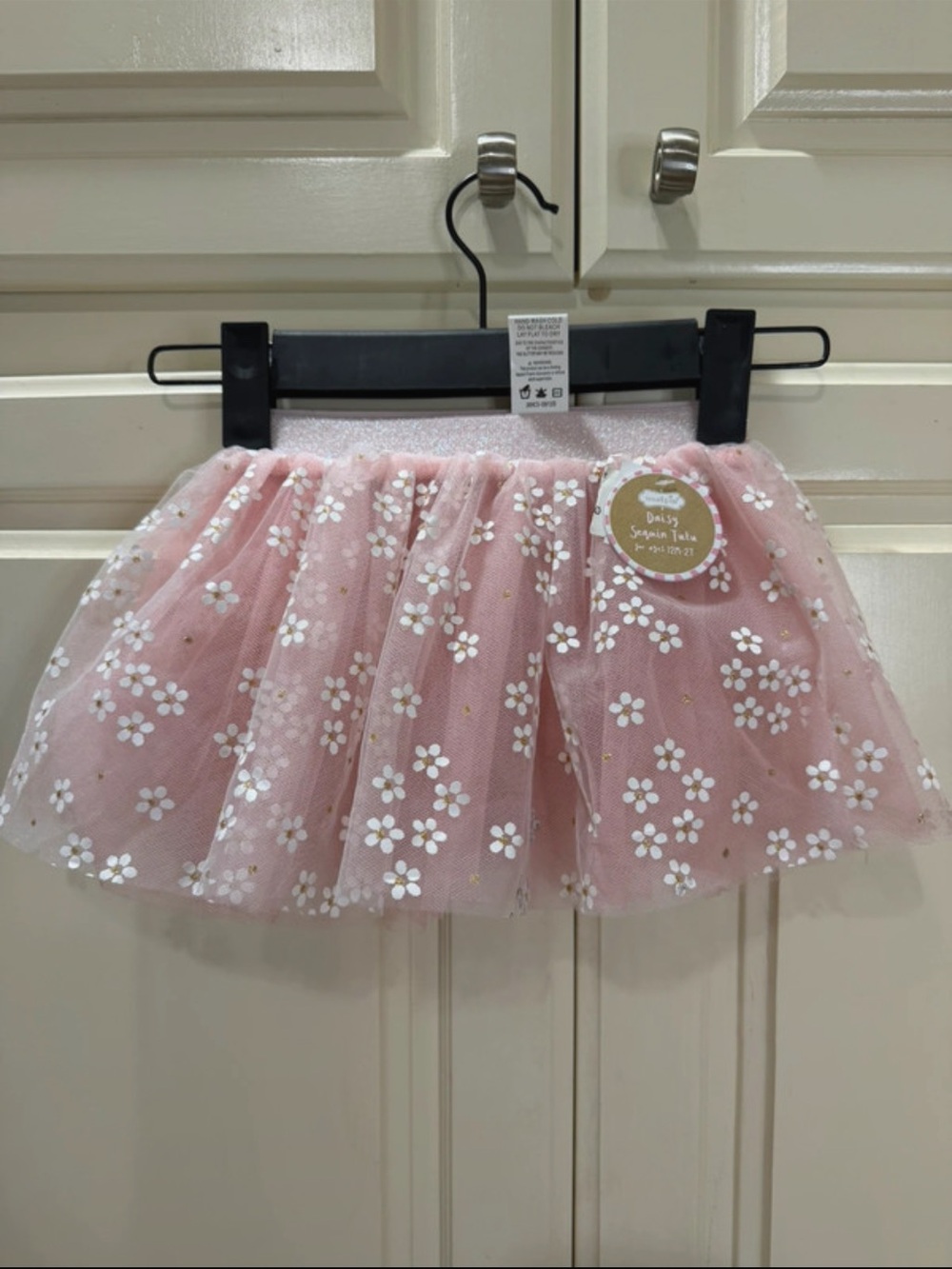 Mud Pie Pink Daisy Tulle Skirt